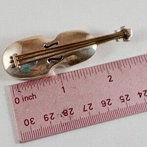 Sterling Silver musical instrument Brooch